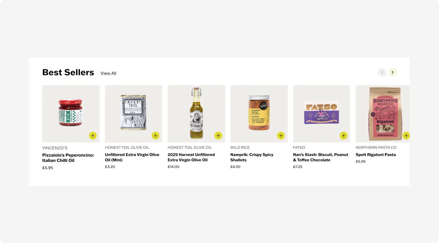 Reworked product carousels