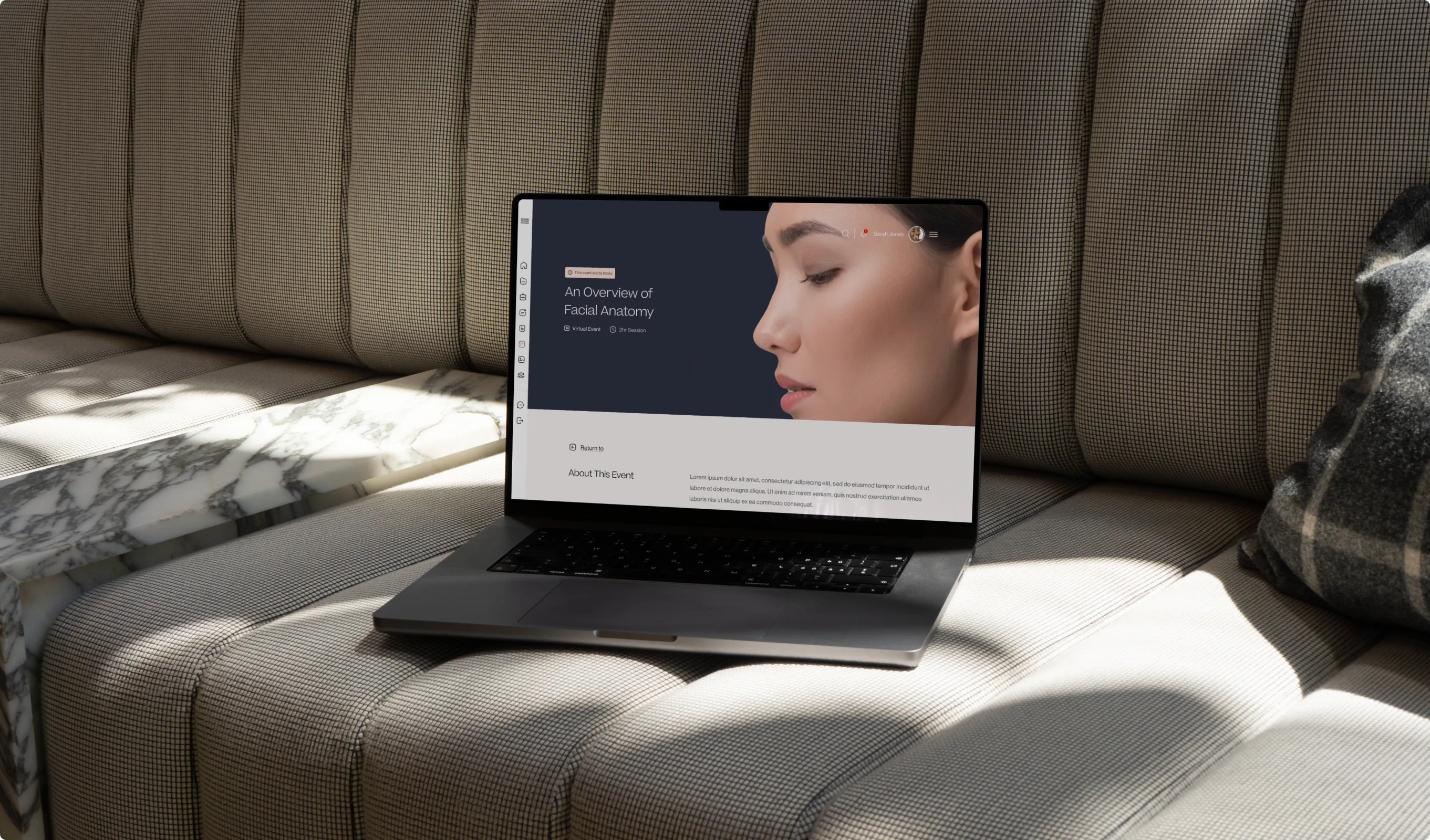 The redesigned AMI platform on a laptop